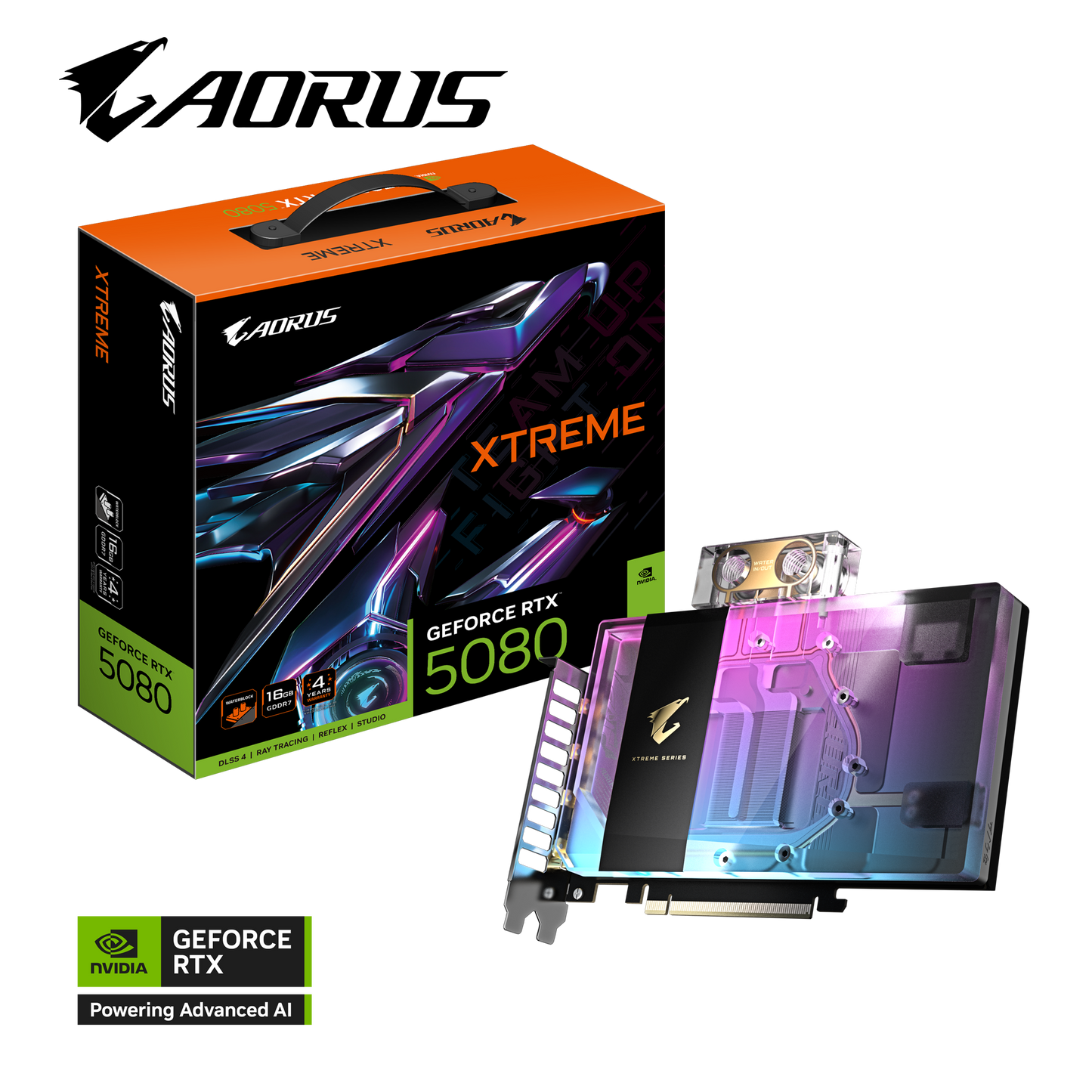 AORUS GeForce RTX 5080 XTREME WATERFORCE WB 16G