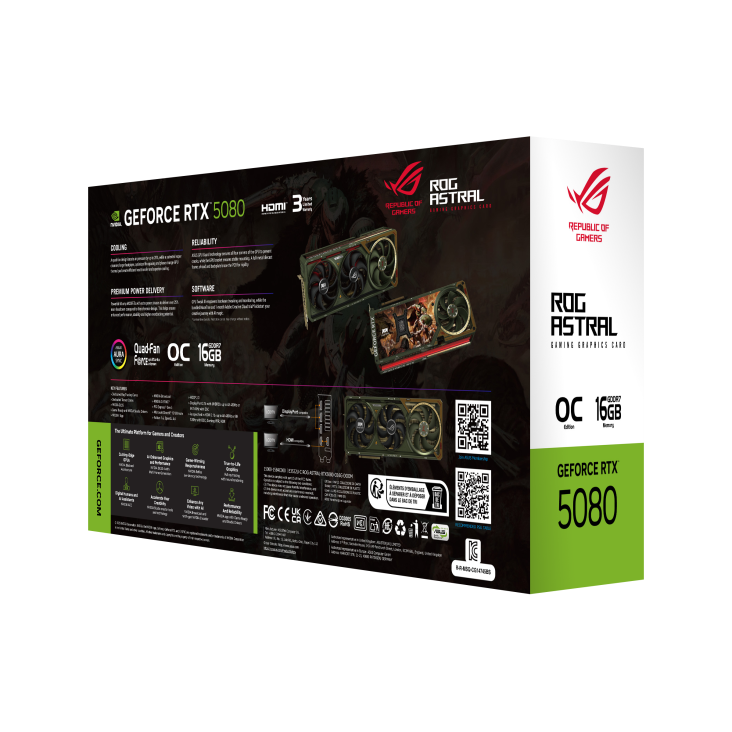 ROG Astral GeForce RTX 5080 OC – DOOM Edition (16GB GDDR7)