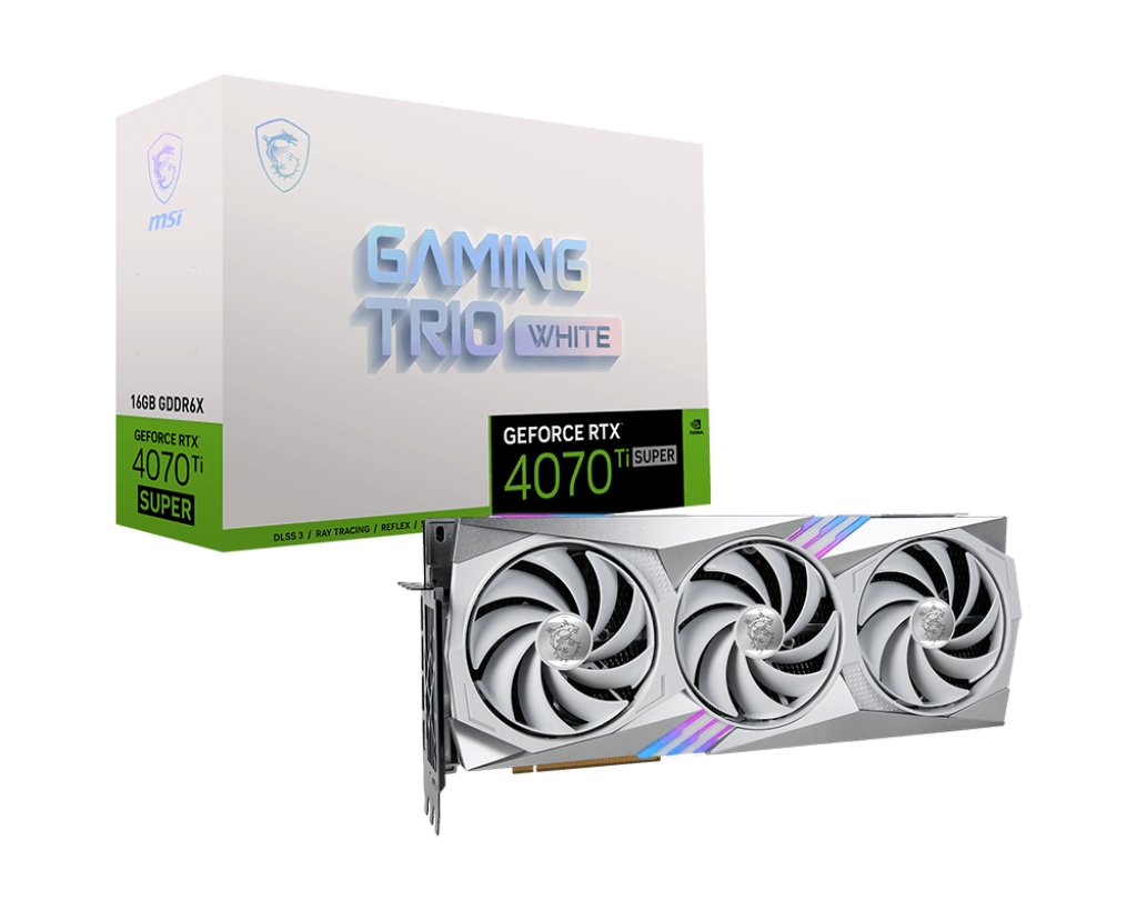 MSI GeForce RTX 4070 Ti SUPER 16G GAMING TRIO WHITE