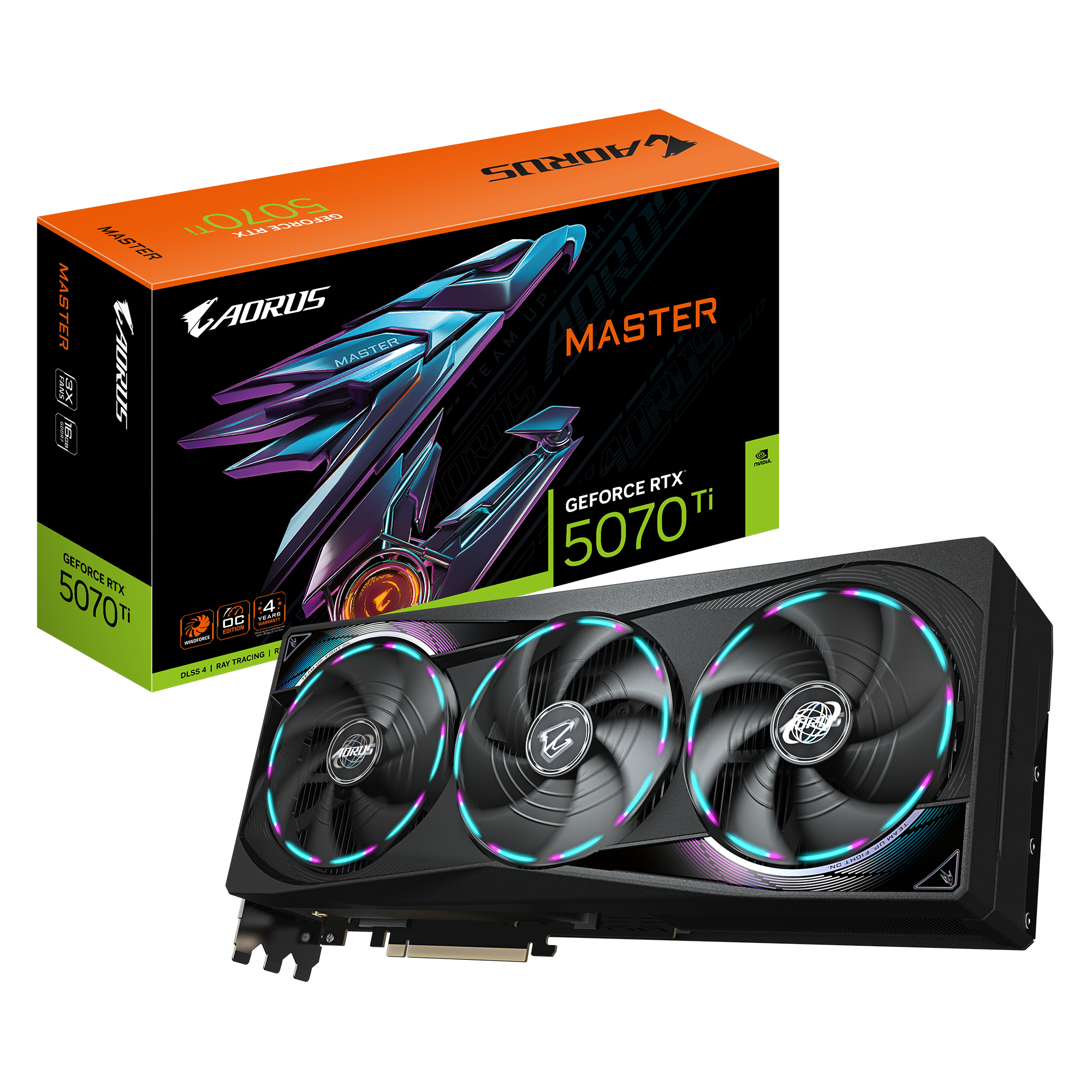 AORUS GeForce RTX™ 5070 Ti MASTER 16G – Extreme Cooling, Elite Performance