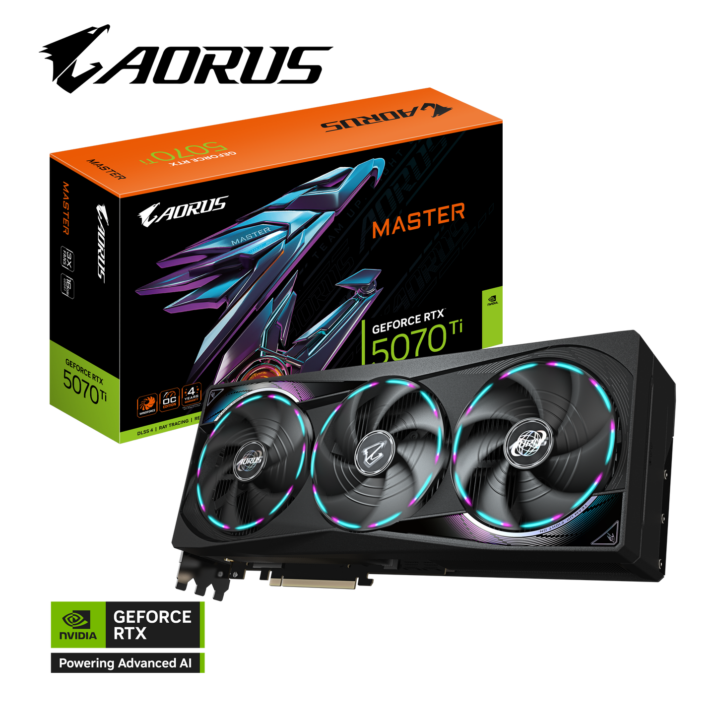 AORUS GeForce RTX™ 5070 Ti MASTER 16G – Extreme Cooling, Elite Performance