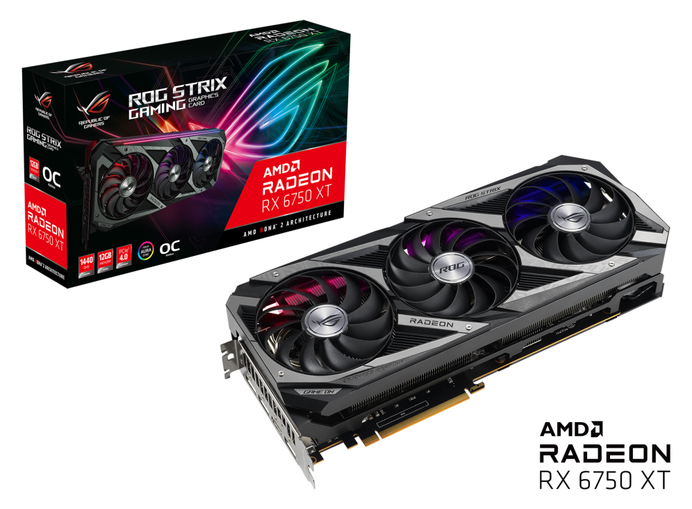 ROG Strix Radeon RX 6750 XT OC Edition – 12GB GDDR6