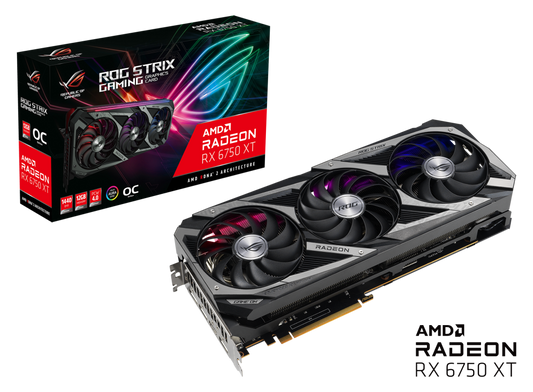 ROG Strix Radeon RX 6750 XT OC Edition – 12GB GDDR6