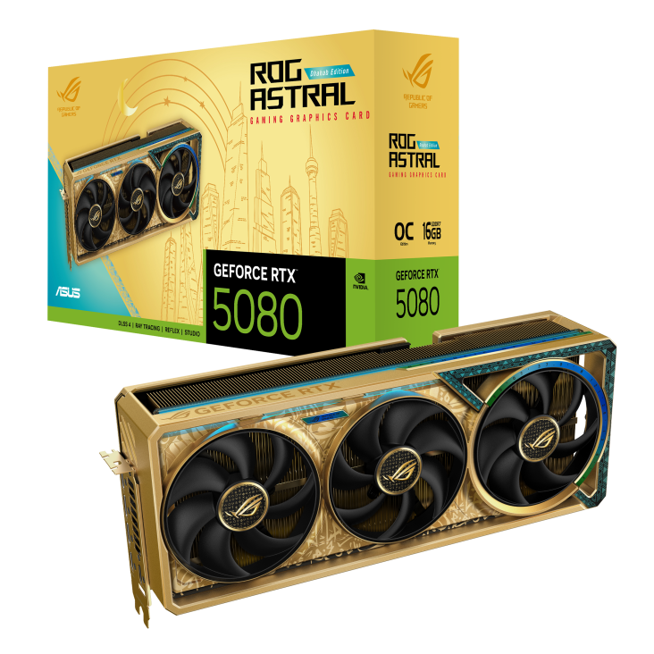 ROG Astral GeForce RTX 5080 – Dhahab CORE OC Edition (16GB GDDR7)